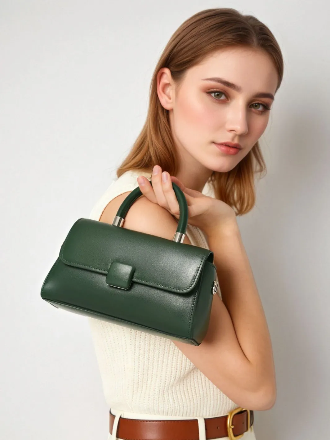 

2026 New Genuine Leather Women Bag Retro Niche Design Crossbody Bag Versatile Senior Sense Handbag Fashion Women's Shoulder Bag