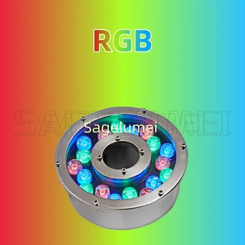 Waterproof IP68 RGB DC12V/24V 3-24W With remote control LED Fountain Pool Light Underwater Lamp Swimming Landscape Colorful Lamp
