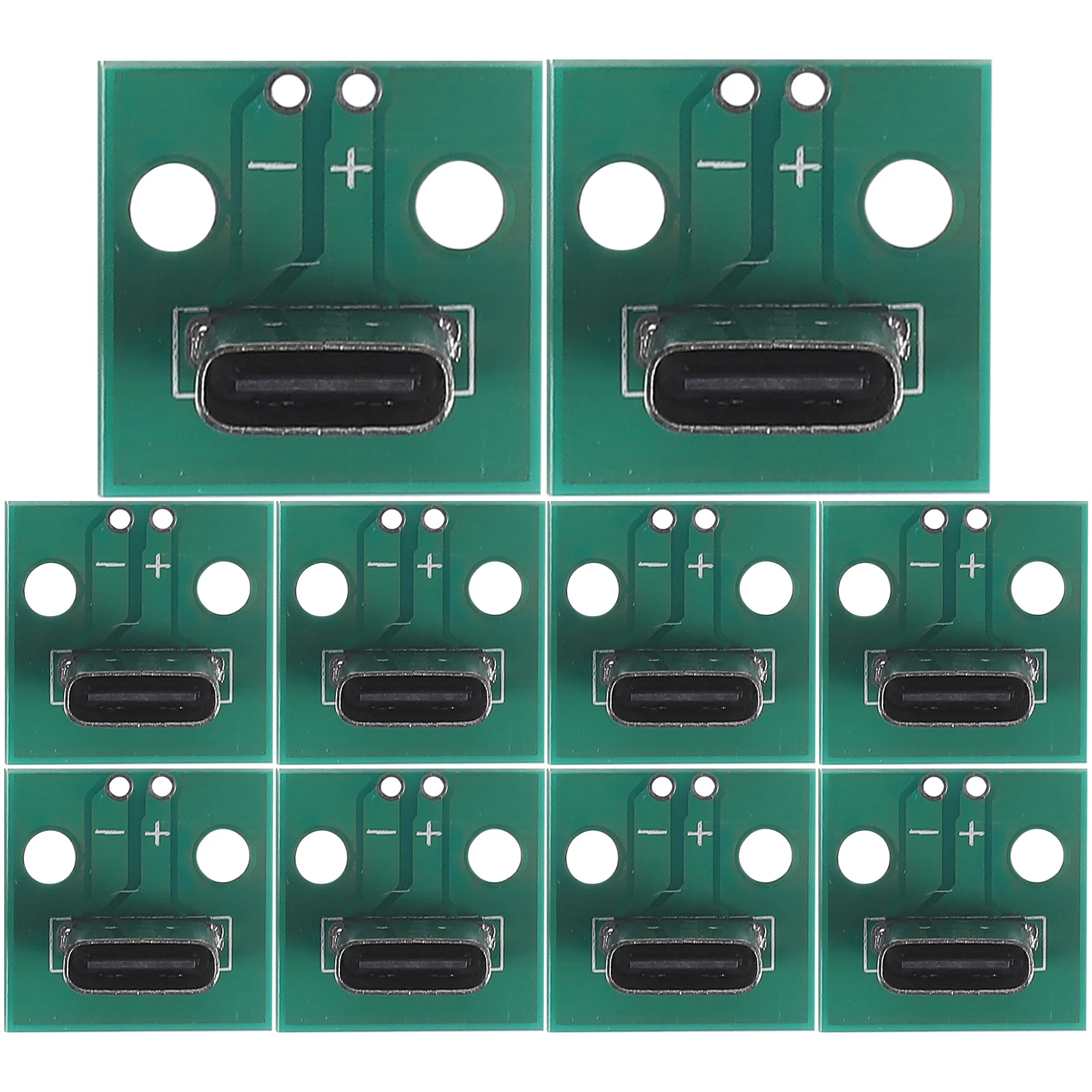 

10 Pieces TYPE C Female Adapter Board USB C Connector 6 Pin Receptacle PCB Testing Board Data Cable Transmission