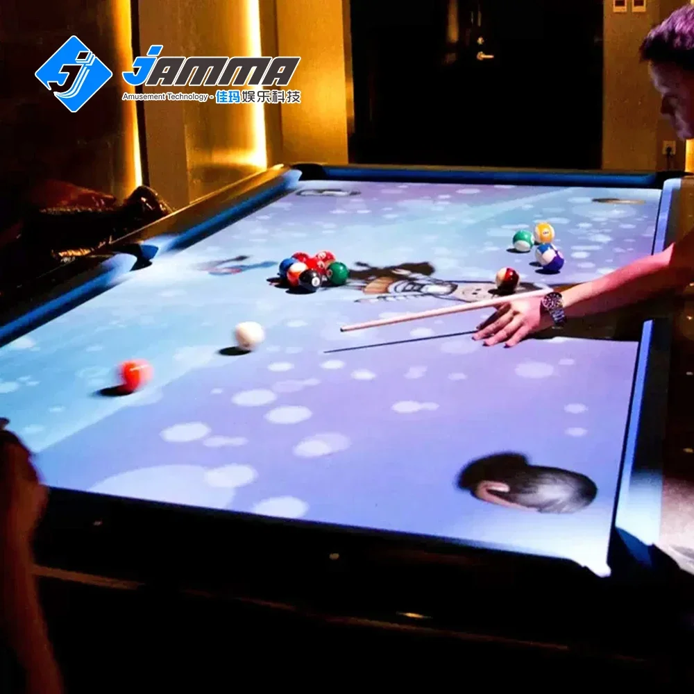 Indoor Amusement Game pool Table 3D Interactive Projection snooker & magic billiard tables Games