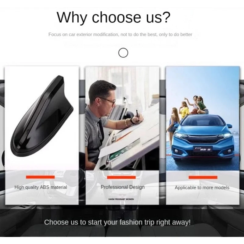 Car shark fin antenna GK5 wireless signal antenna modification  enhanced reception for Honda Fit 2004 2005 2006 2007 2008-2020
