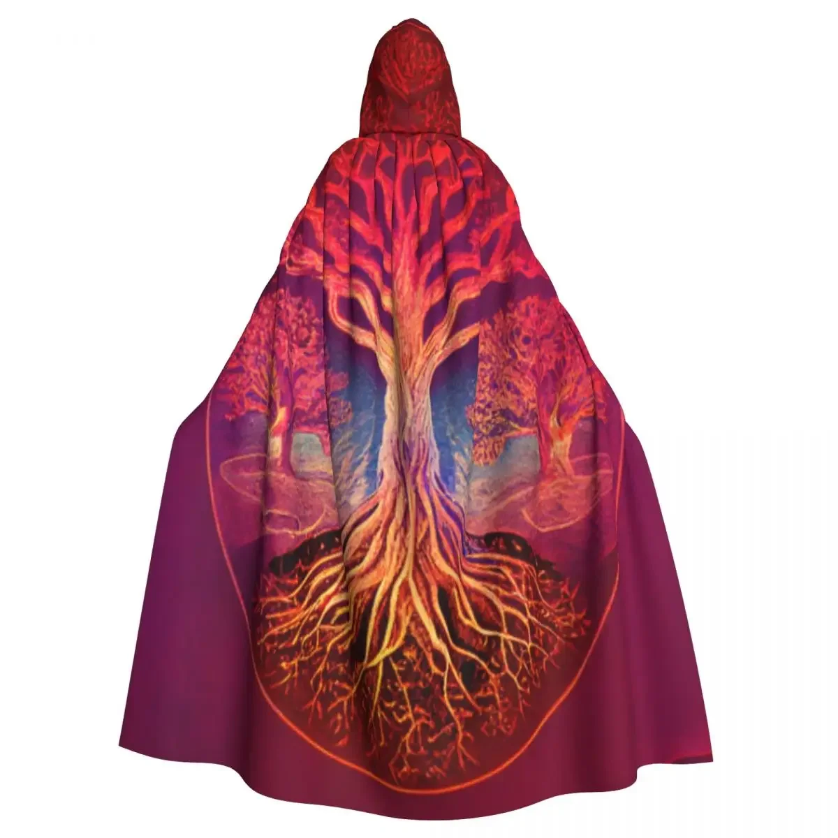 Hooded  Unisex  with Hood Yggdrasil Life  Vampire Witch Cape Cosplay Costume