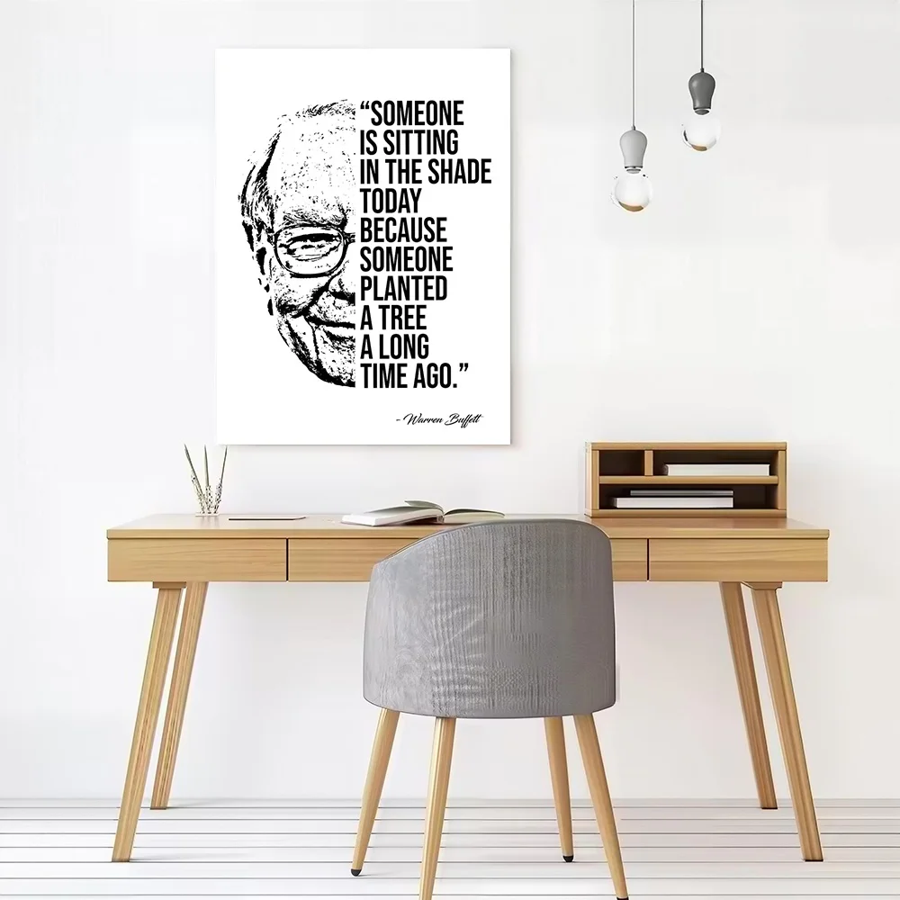 Warren Buffett Quotes Poster Canvas Wall Art Custom Photo Print Modern Painting for Fans Aesthetic Decoration Home Decor Luxury