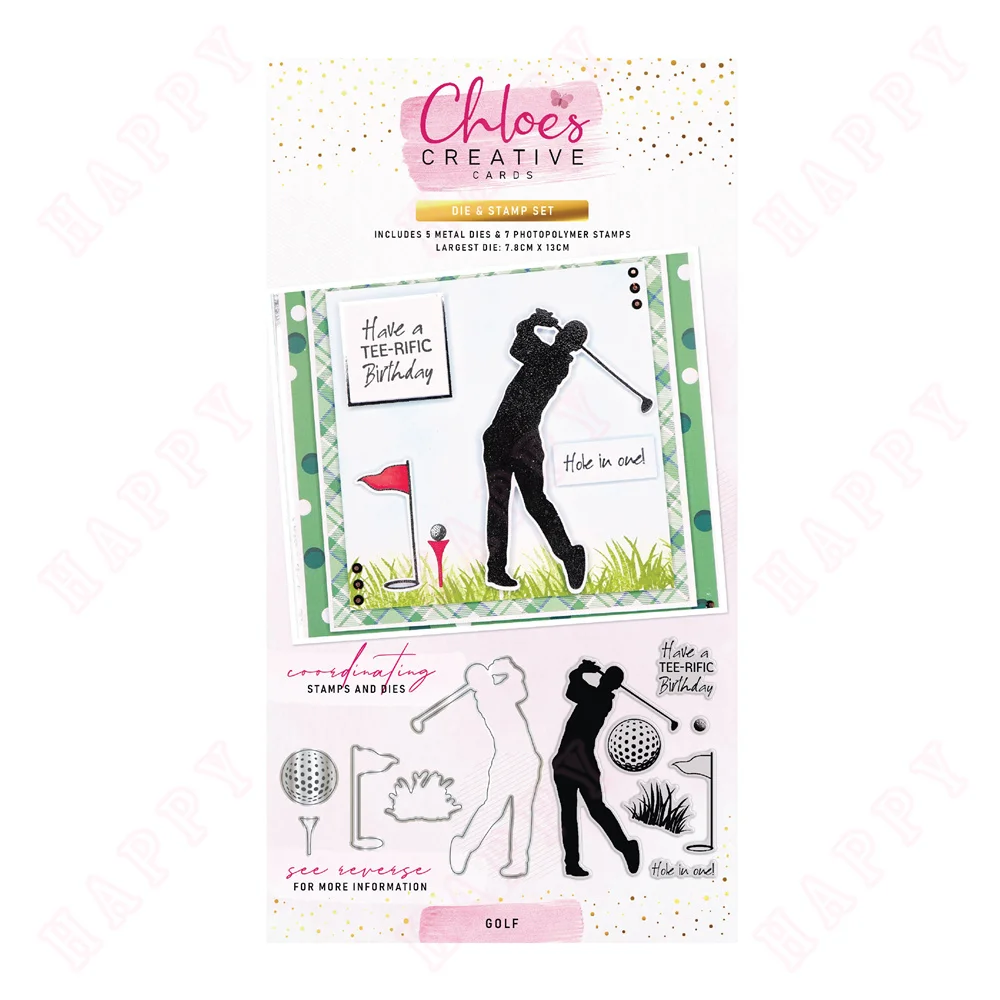 

Golf Metal Cutting Dies And Clear Stamps For DIY Scrapbooking Photo Album Handmade Paper Card Decoration Craft Cut Die 2025 new