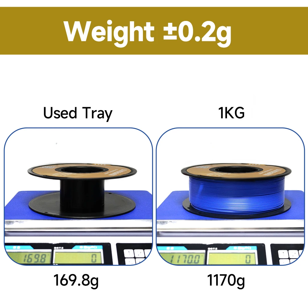 KINGROON PETG 3D-Drucker-Filament 1,75 mm 5 kg 10 kg Mixfarbe 3D-Druckmaterial 1 kg/Rolle Petg Kunststoff für FDM-3D-Drucker – Detail 4