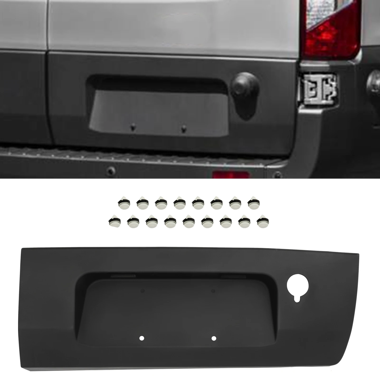 Black Sturdy And Durable Right Passenger Side Rear Door Lower Molding For 2015-2019 Ford Transit