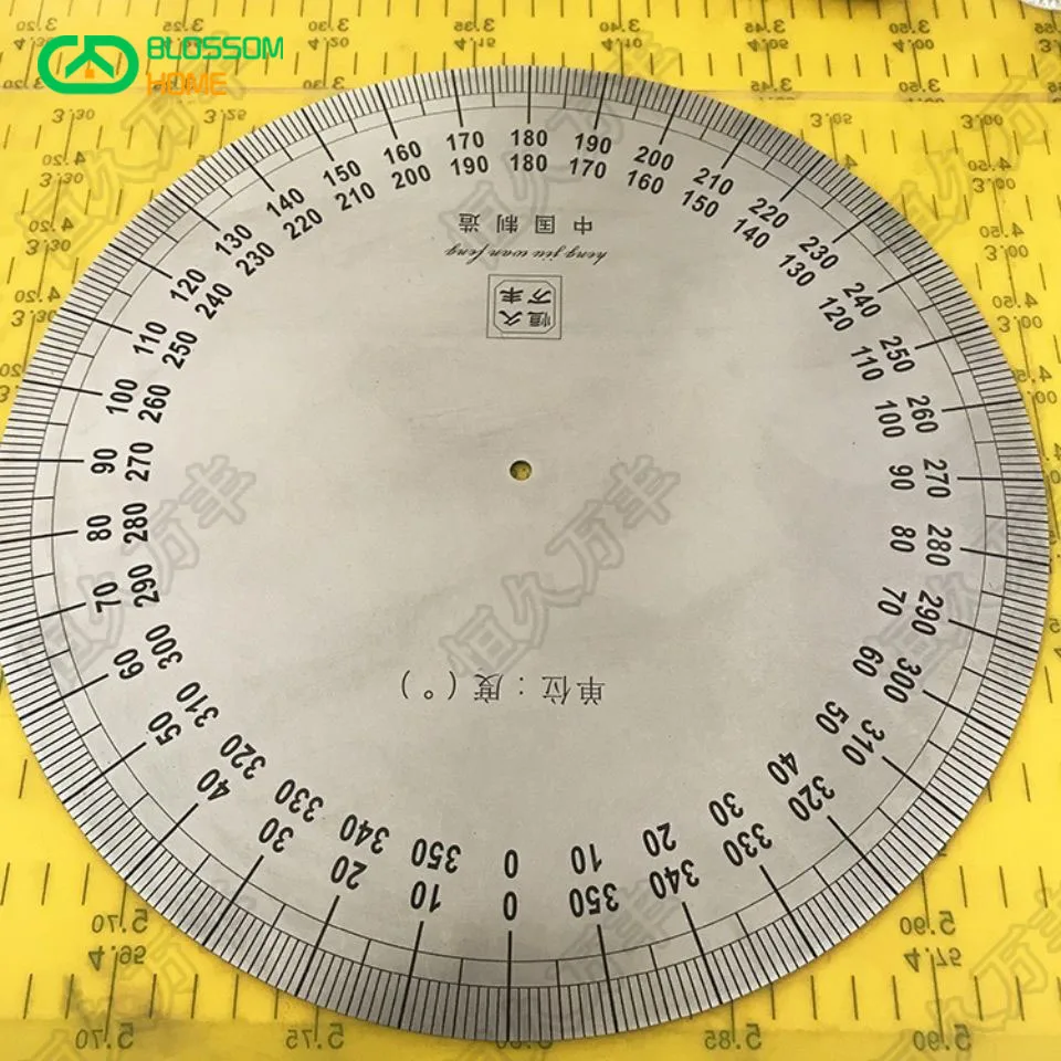 300x6x2mm Diameter:300mm Inner D:6mm Thickness:2mm Industrial Measuring Disc Stainless Steel Angle Disc Mechanical Fittings