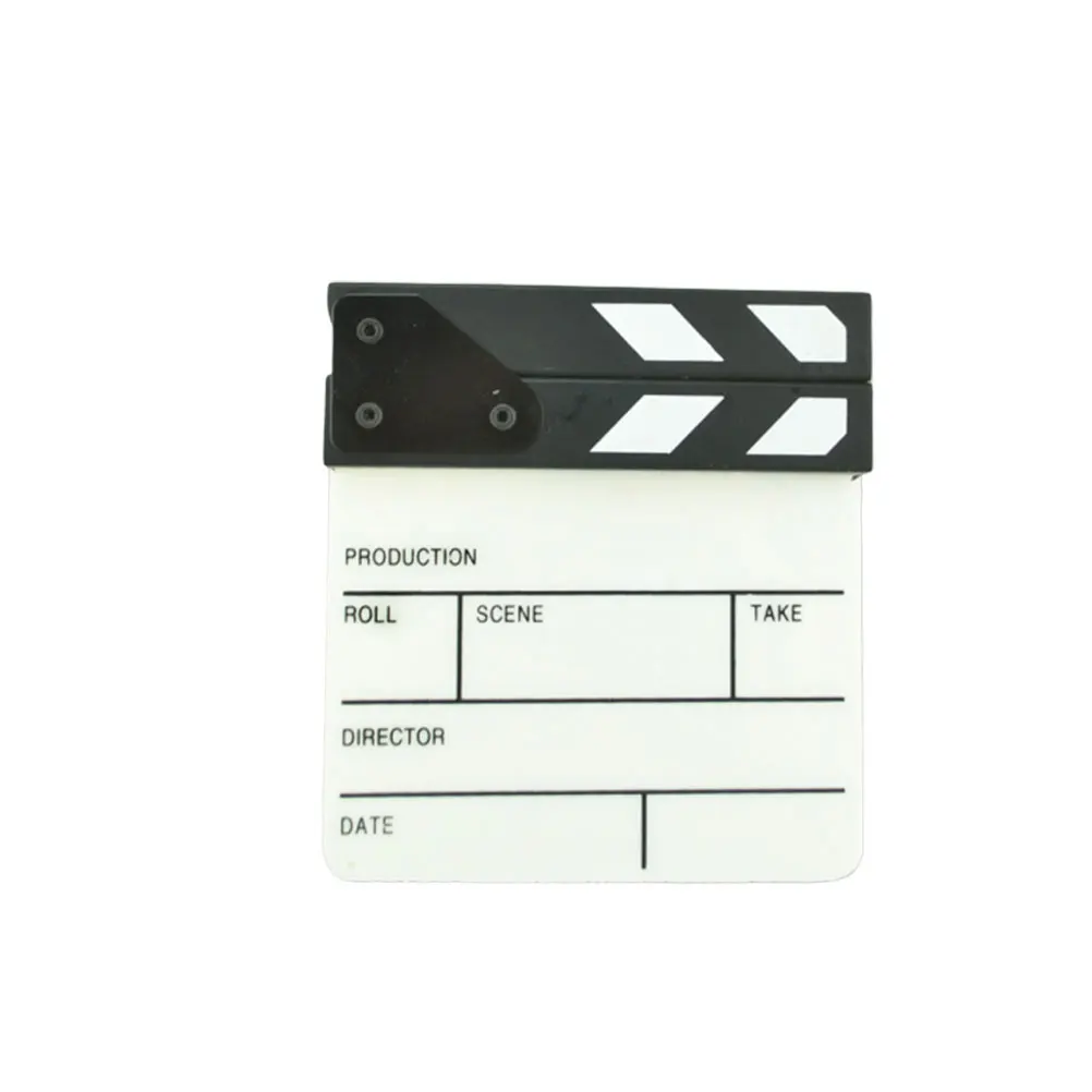 1Pcs English Version Film Clapperboard Professional Acting Clapper Acrylic Clap-Stick for Use Clapper
