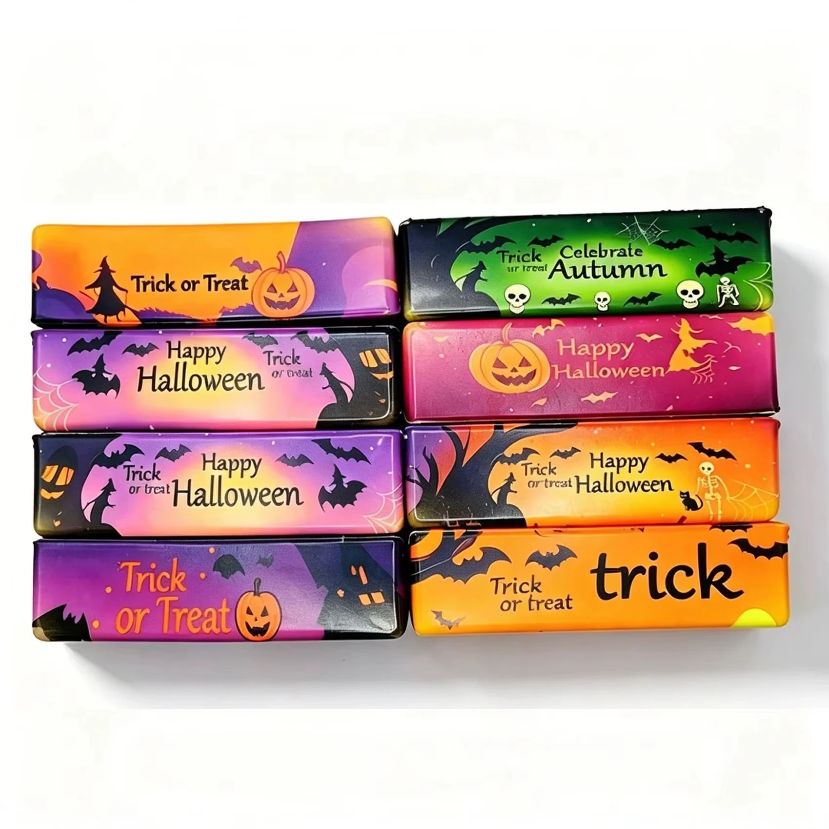 1/3/5Pcs Random Halloween Butter Sticks Pumpkin Themed Halloween Happy Printing Butter Pressure Release Ideal Holiday Party Gift