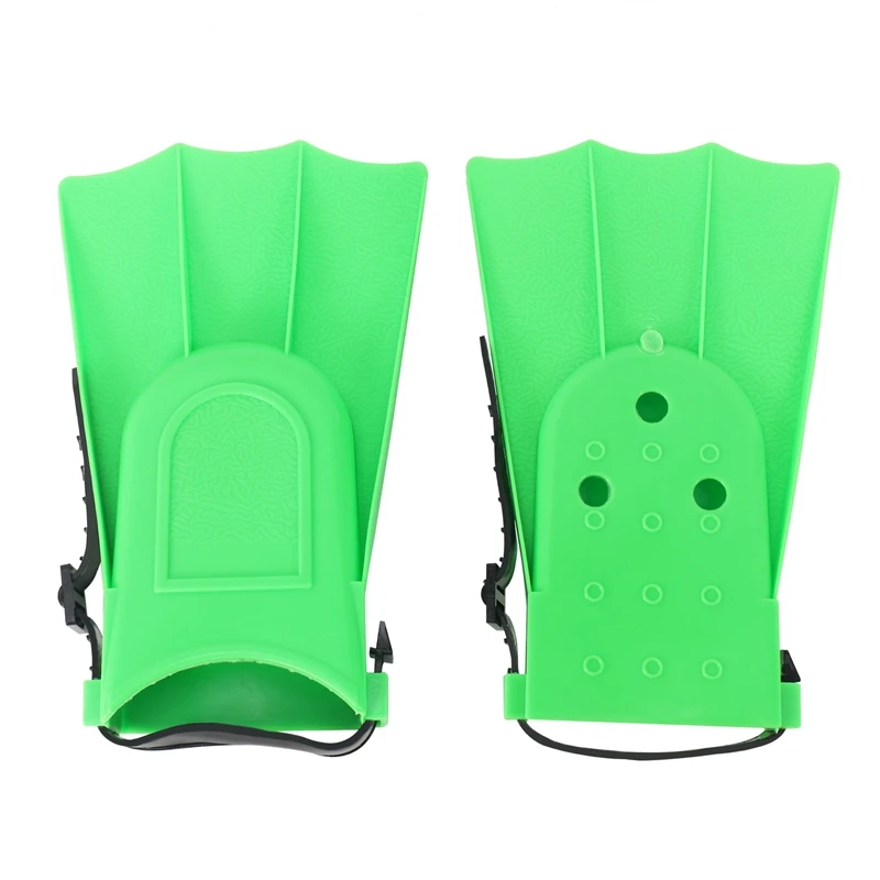 

Promotion! Kids Adults Adjustable Fins Swimming Diving Swimming Fins - Green, S: 25-30