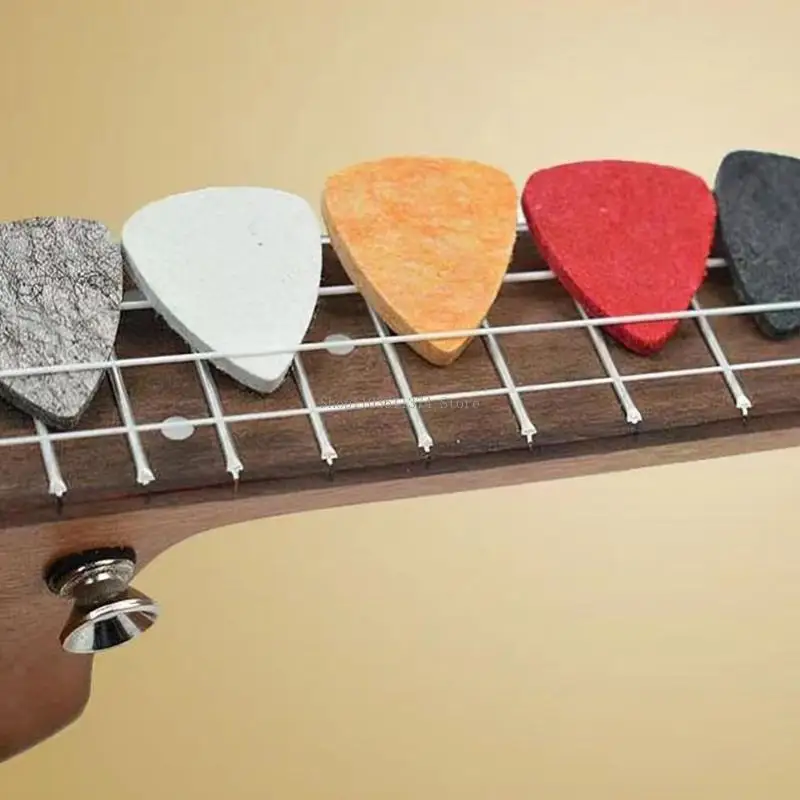  5 Set Universal Replacement Strings Nylon Ukulele Strings and 10Pcs Felt Picks Ukulele Accessories Easy to Install