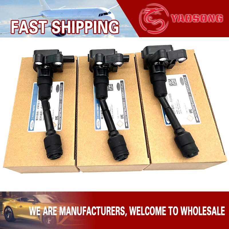 

3Pcs Ignition Coil For Ford Focus III 1.0 2012- Ecosport Fiesta VI Mondeo V C-MAX II 1.0 2012-2019 Transit CM5G12A366CB UF736
