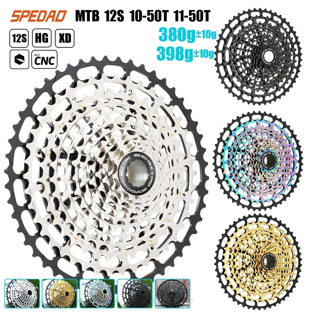 AliExpress RYET Spedao MTB Cassette 10-50T 11-50T Moutain Bike 12 Speed Cassette SuperLight Full CNC XD HG 12 Speed Flywheels MTB Bike Parts