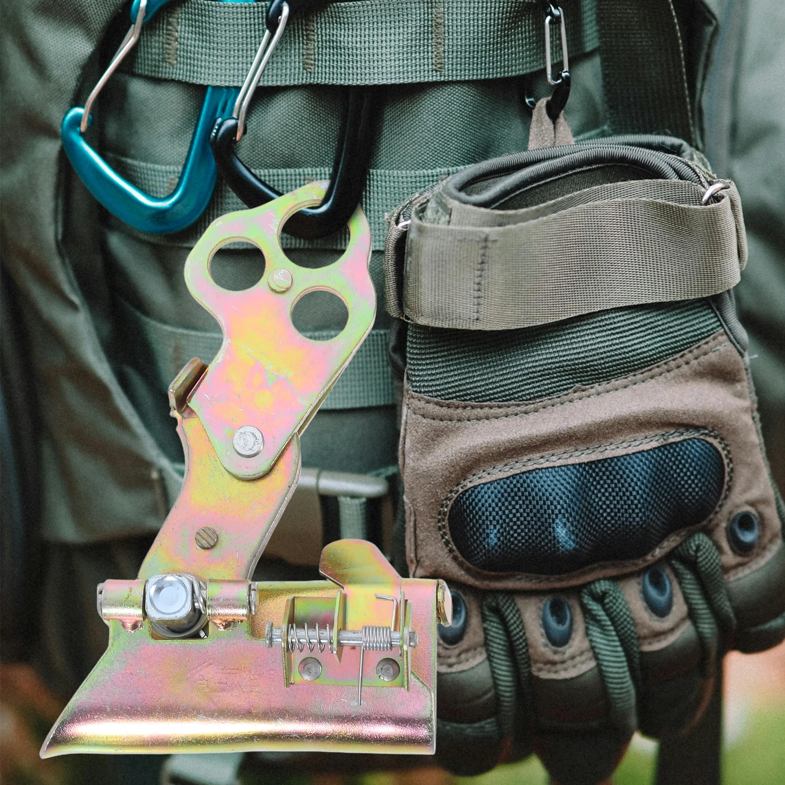 

Safety Rope Grab Buckle Steel Mountaineering Climbing Carabiner Child Safety Device High Altitude Work