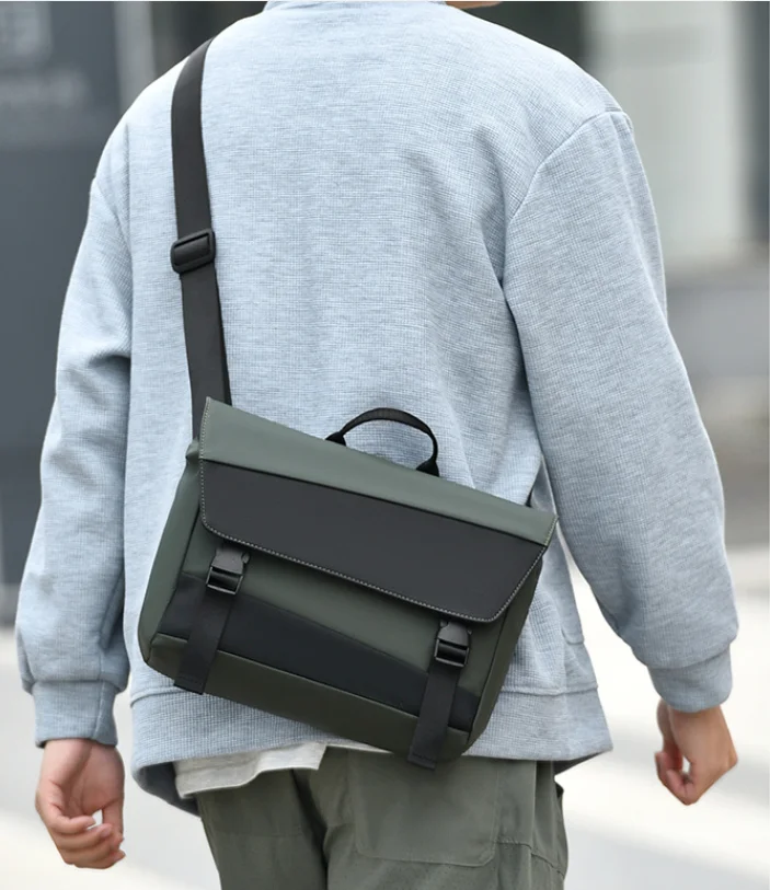 

Мужские сумки через плечо почтальона, новинка 2026, модный водонепроницаемый легкий рюкзак на одно плечо с отделением для бизнеса и отдыха Bolsa