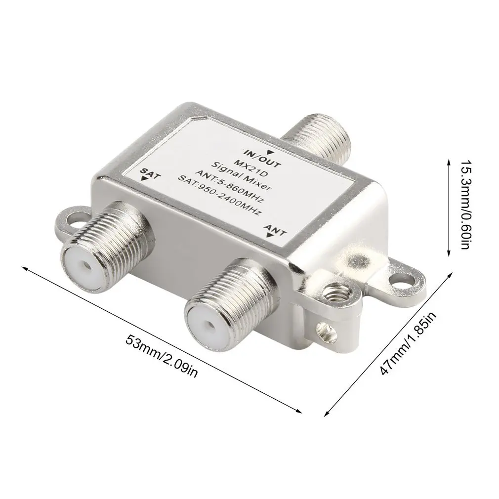 Heiß 2 in 1 2 Wege Satelliten-Splitter TV-Signal kabel wasserdicht TV-Signal mischer Sat/Ameise Diplexer leicht und kompakt