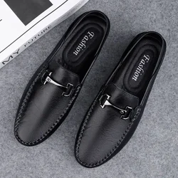 Loafers Men's Leather Shoes Soft Male Casual Shoe Moccasin Slip-on New In Luxury Sale Fashion 2025 Pu Adults Classic Original