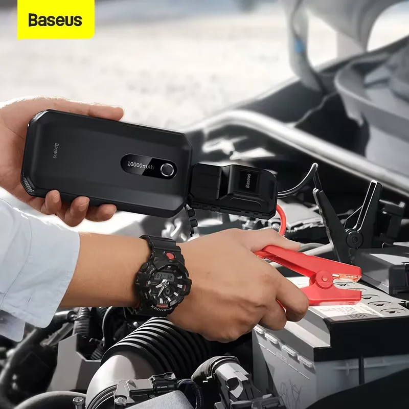 

Baseus Car Jump Starter Starting Device 1000A Jumpstarter Auto Buster Emergency Booster 12V Car Jump Start Power Bank 10000mAh