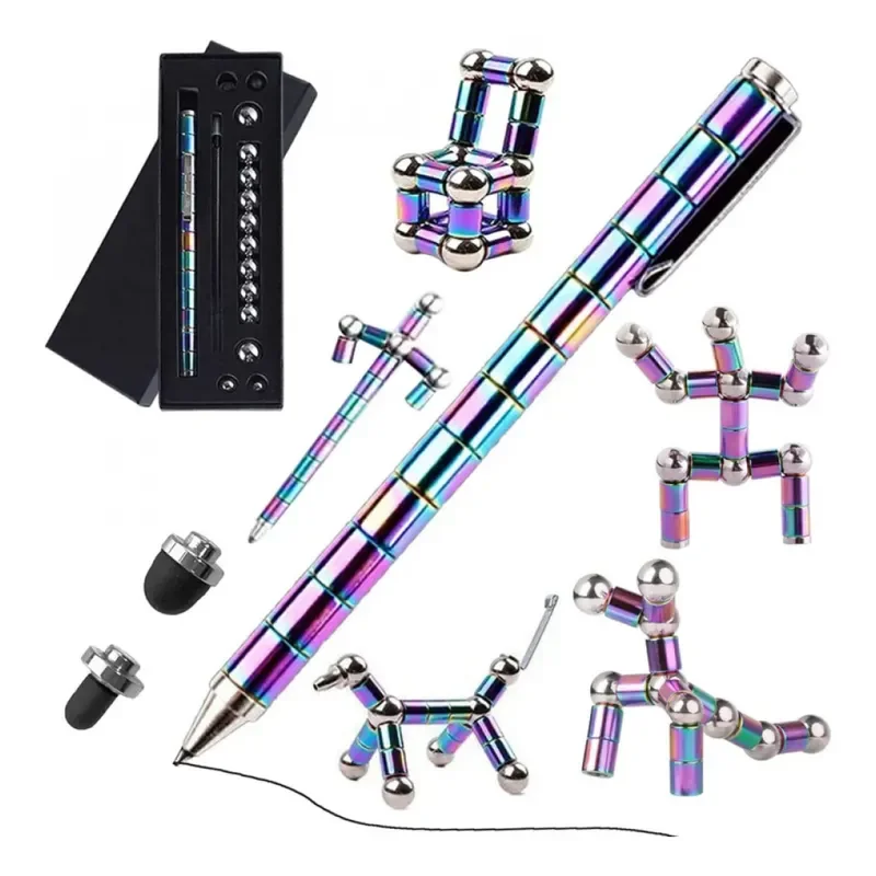 

Металлическая магнитная ручка-непоседа, магнитная игрушка для снятия стресса, роман-игрушка, подарок для детей, подростков, друзей на день рождения, Рождество