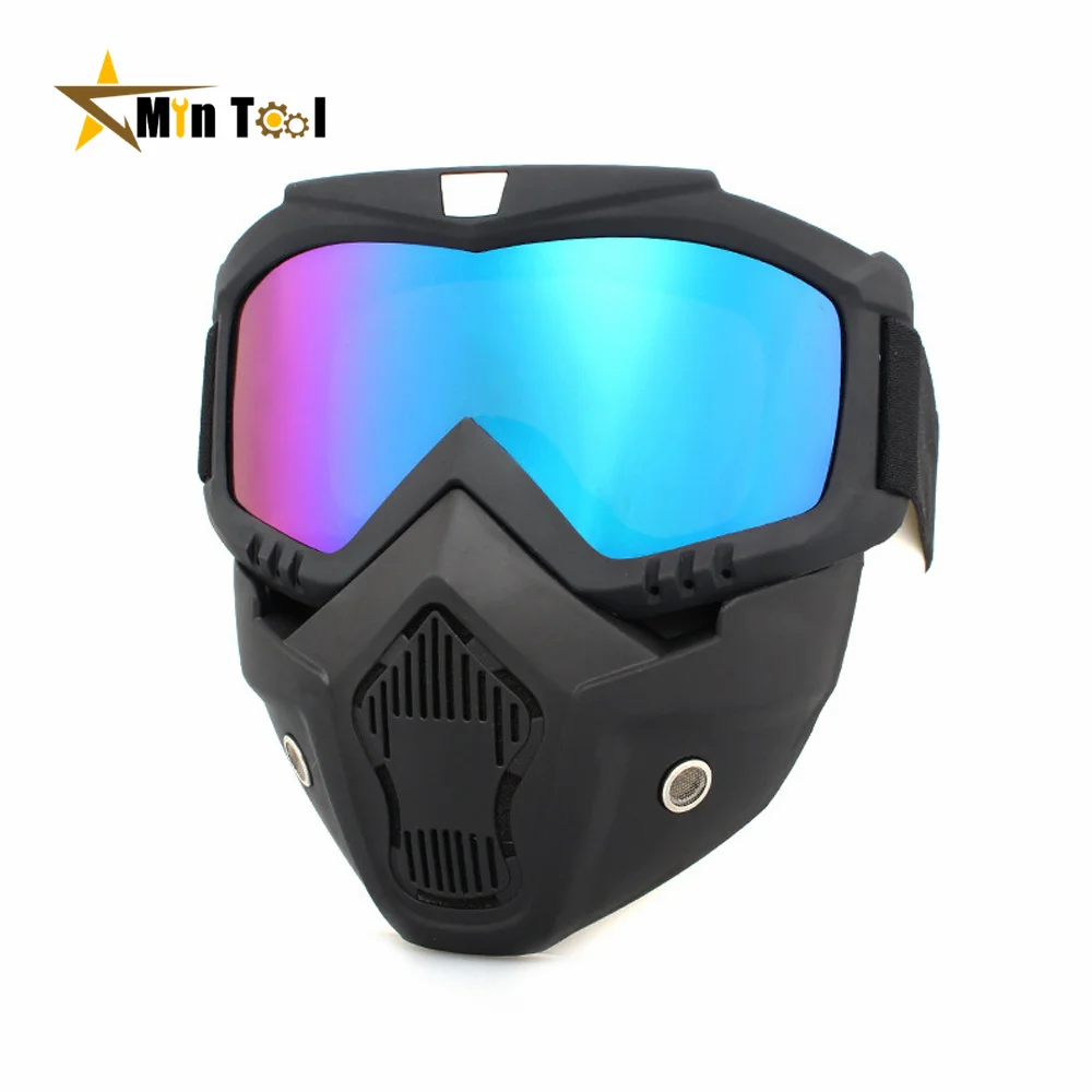 Dustproof Motocross Glasses Dirt Bike Motorbike Off-road Adjustable Motorcycle Masks Breathable Face Protective Welding Goggles