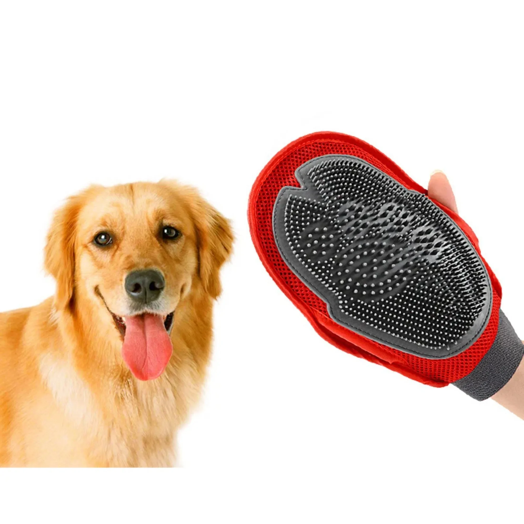 Soft Mitt Cat Dog Grooming Glove Brush Deshedding & Massaging Tool for Long & Short Hair Pets Eliminates Shedding and Matting