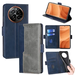 Business Contrasting Color Multi Card Cover for For Realme 12 11 Pro Plus 11X C67 realme Narzo 60X Magnetic Buckle Leather Case