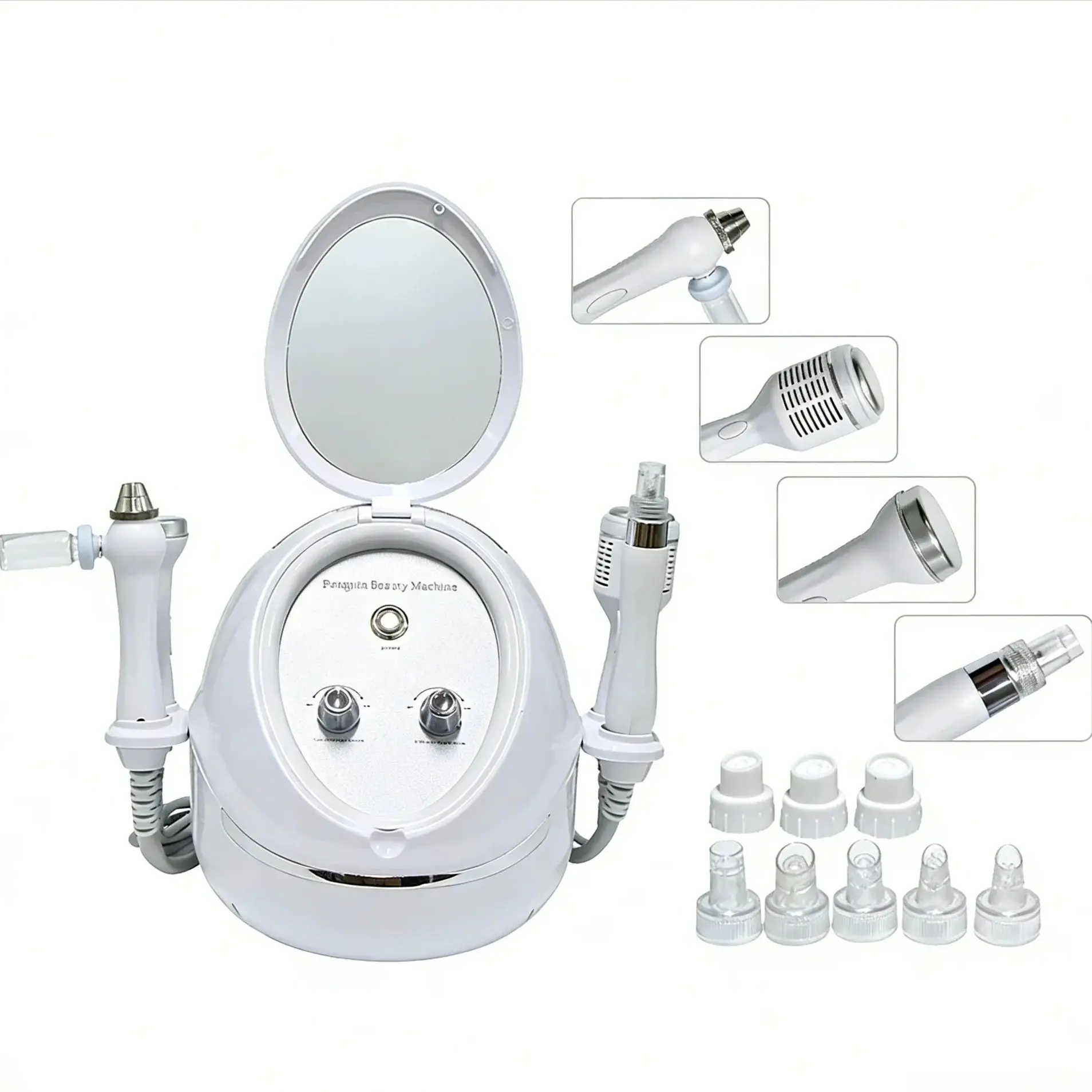 4 In 1 Hydrogen Oxygen Small Bubble Softening Skin Introduction Device Facial Blackhead Suction Cleaning Skin Management Machine