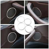 4Pcs Car Door Audio Speaker Cover Trim for BMW X3 G01 X4 G02 2018 - 2022 Stainless Steel Sticker Interior Accessories