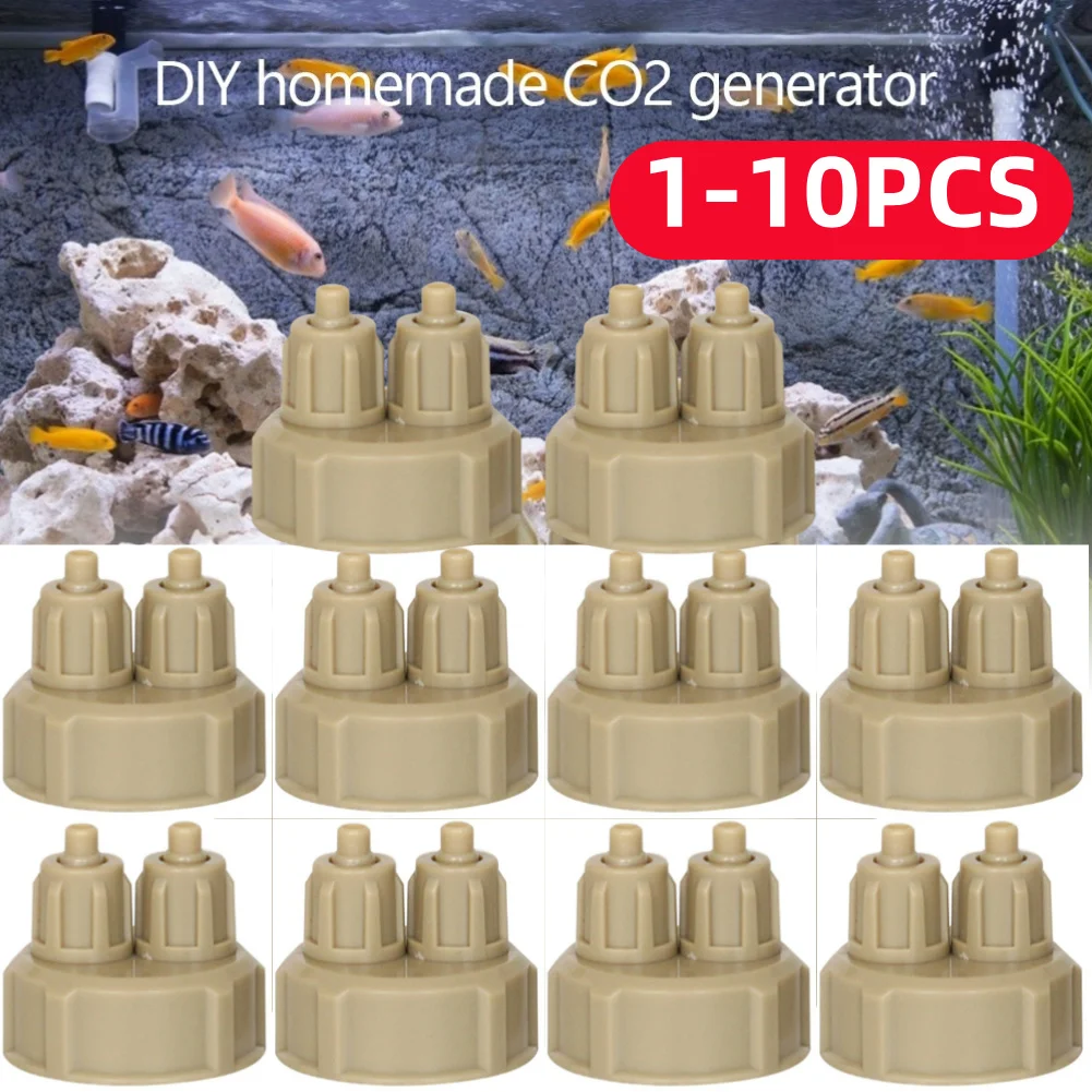 1-10 Stück Aquarium CO2-System Generator Flaschen verschluss Aquarium lebende Pflanze DIY Luft verteiler Kohlendioxid Reaktor Teile Zubehör