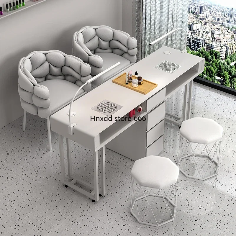 Cream style manicure table and chair set Multifunctional Internet celebrity ins manicure table