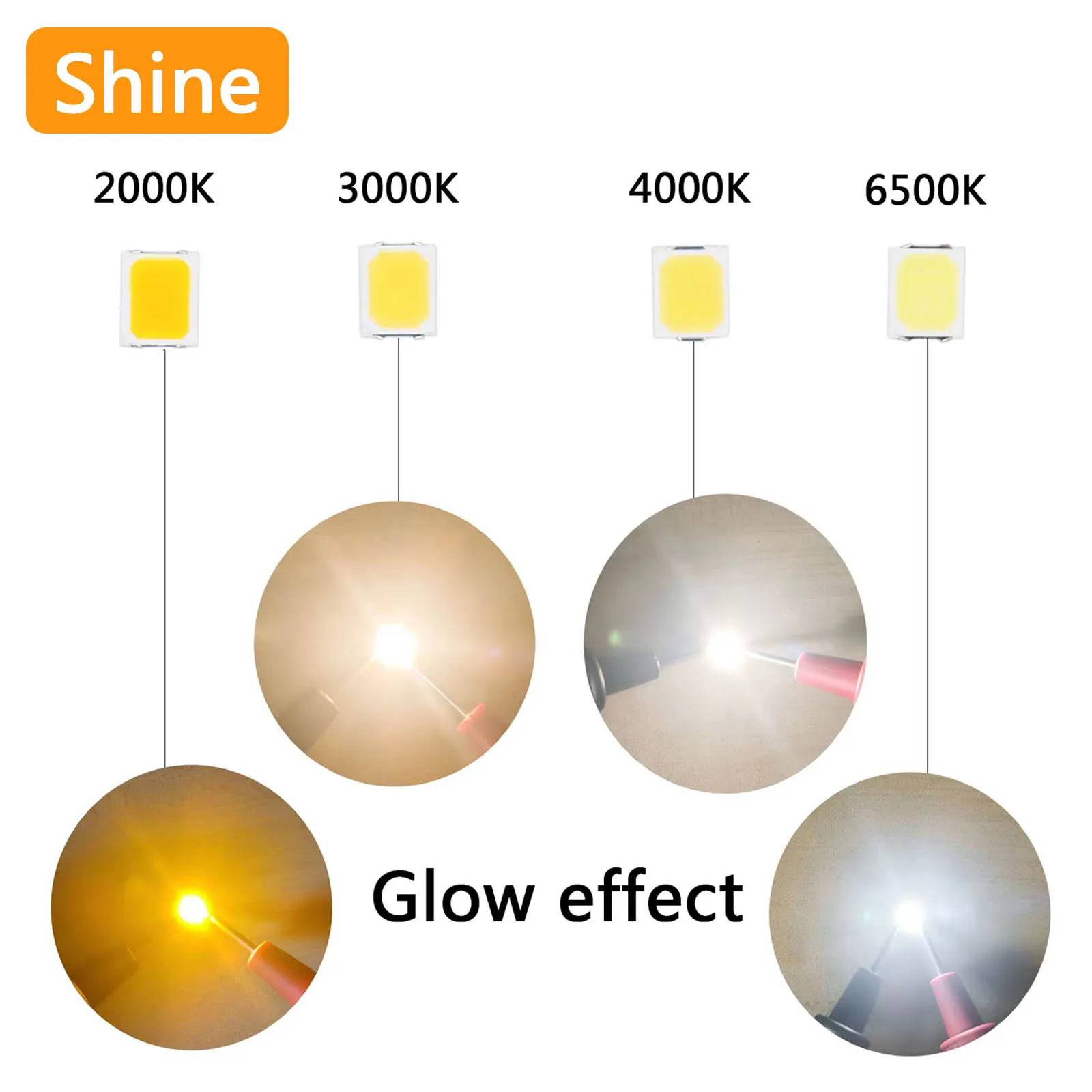 50-100pcs  LED COB SMD2835 White Chip 0.5W 1W 3V 9V 60-65LM Ultra Bright Surface Mount LED Light Emitting Diode Lamp Bulb