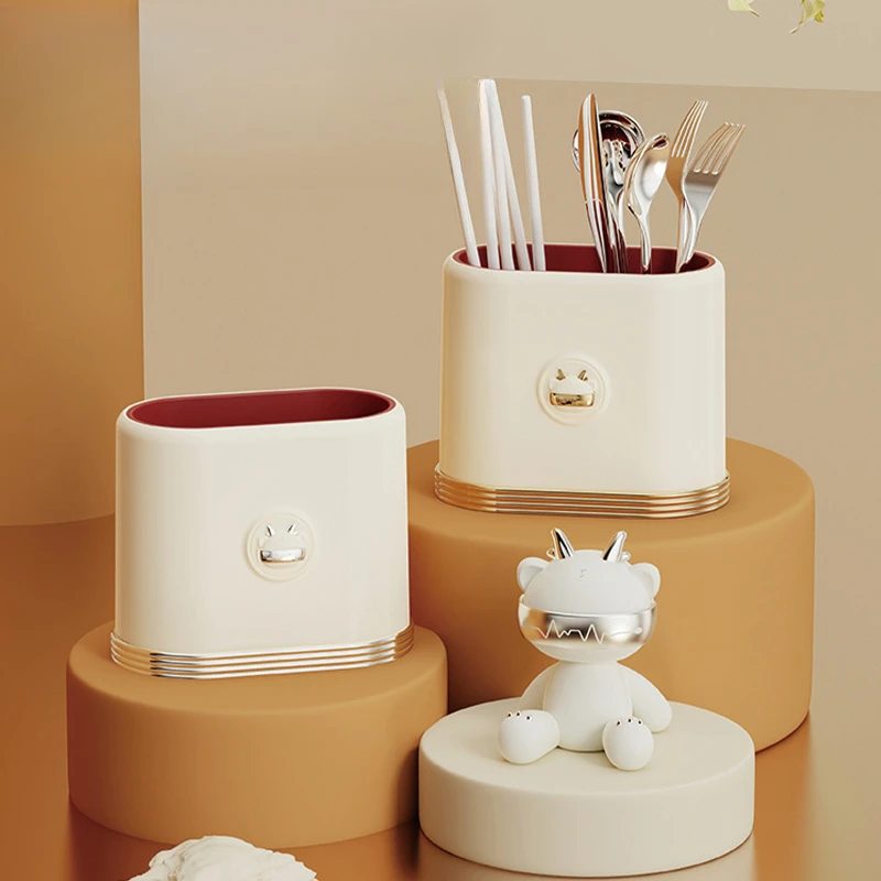

Stainless Steel Chopstick Holder Includes Drainage System Suitable for Storing Various Kitchen Utensils Neatly