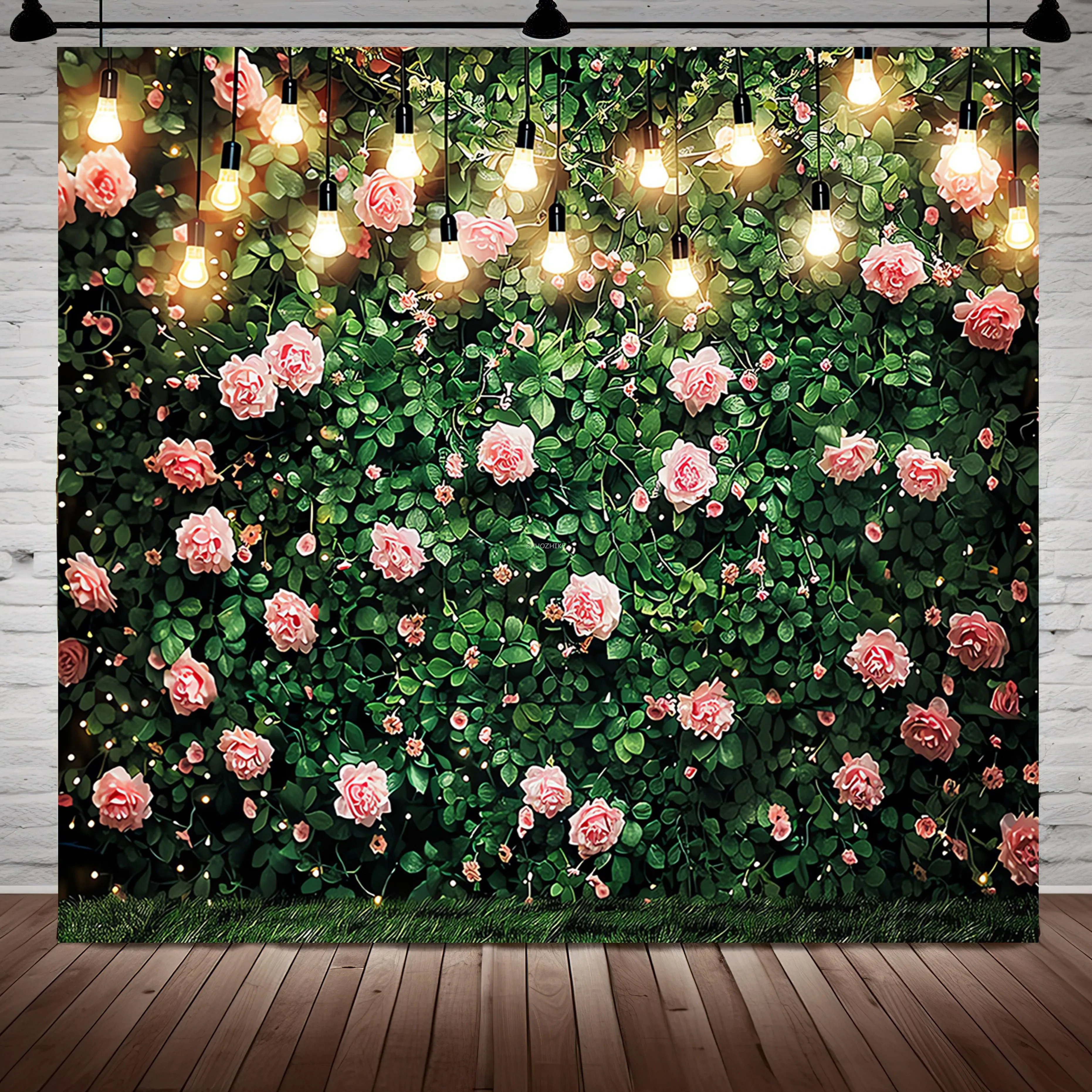 

Valentine's Day Heart Love Halo Photography Backdrops Rose Floral Cupid's Arrow Wedding Wall And Floor Background Props GT-04