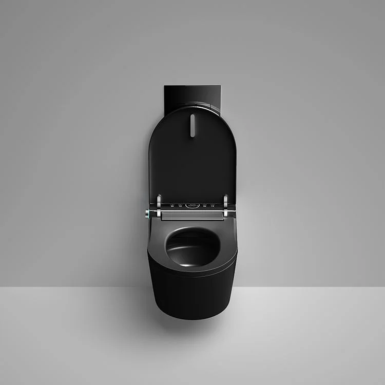 Wall Hung One Piece Smart Toilet AI Voice Control Remote Ceramic Rimless Bowl Automatic Deodorization P-trap Flushing System