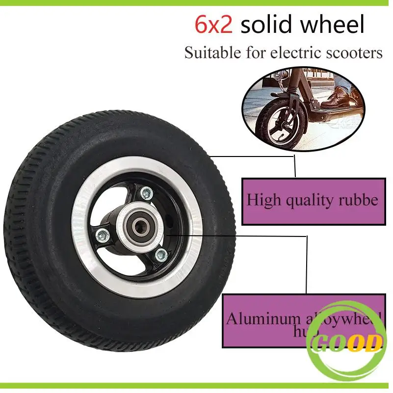 

High quality 6x2 explosion-proof solid tires, suitable for electric scooters and handcart tires