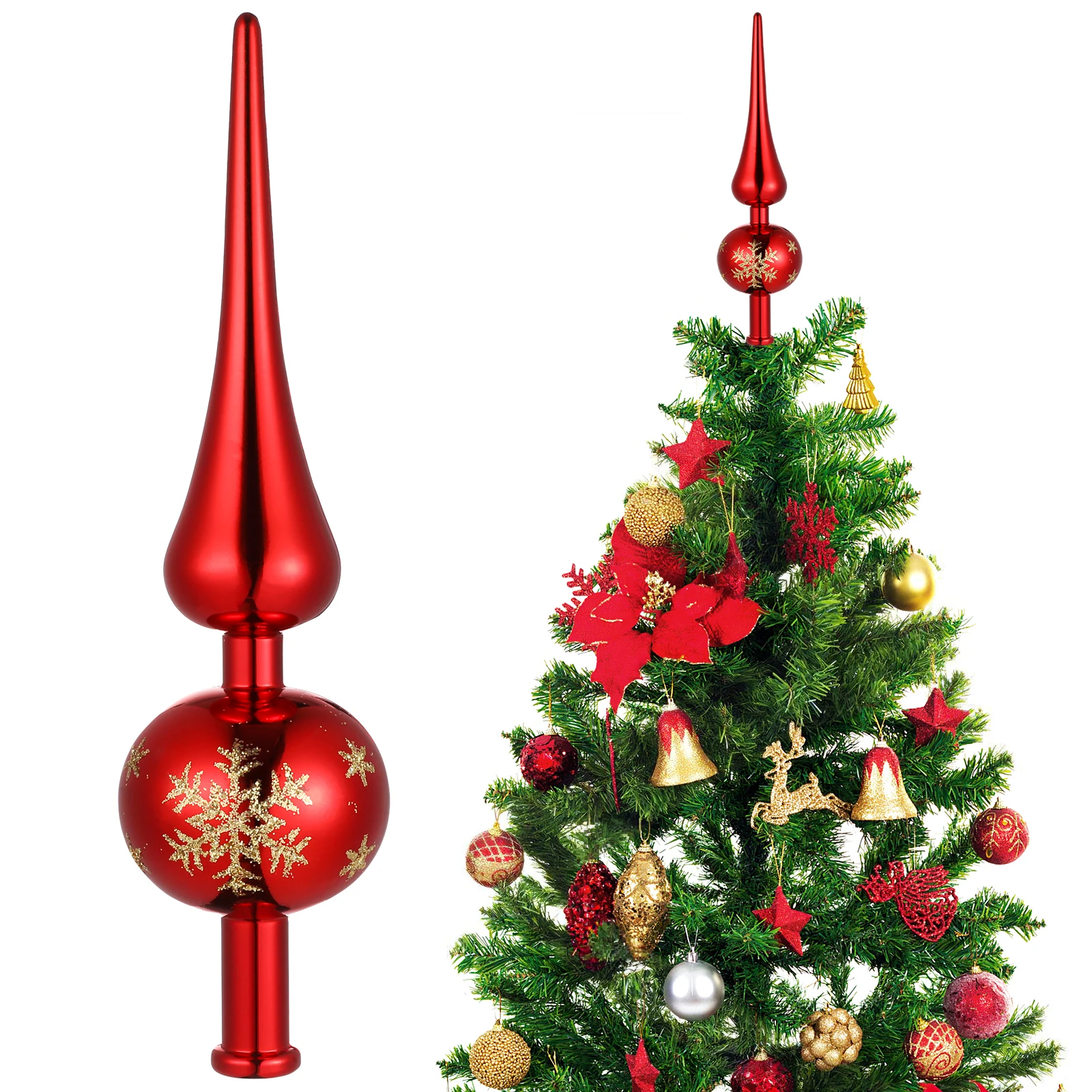 

1pc plastic Christmas Treetop Ornaments Christmas Tree Toppers Decoration Christmas Ornament Party Layout Props