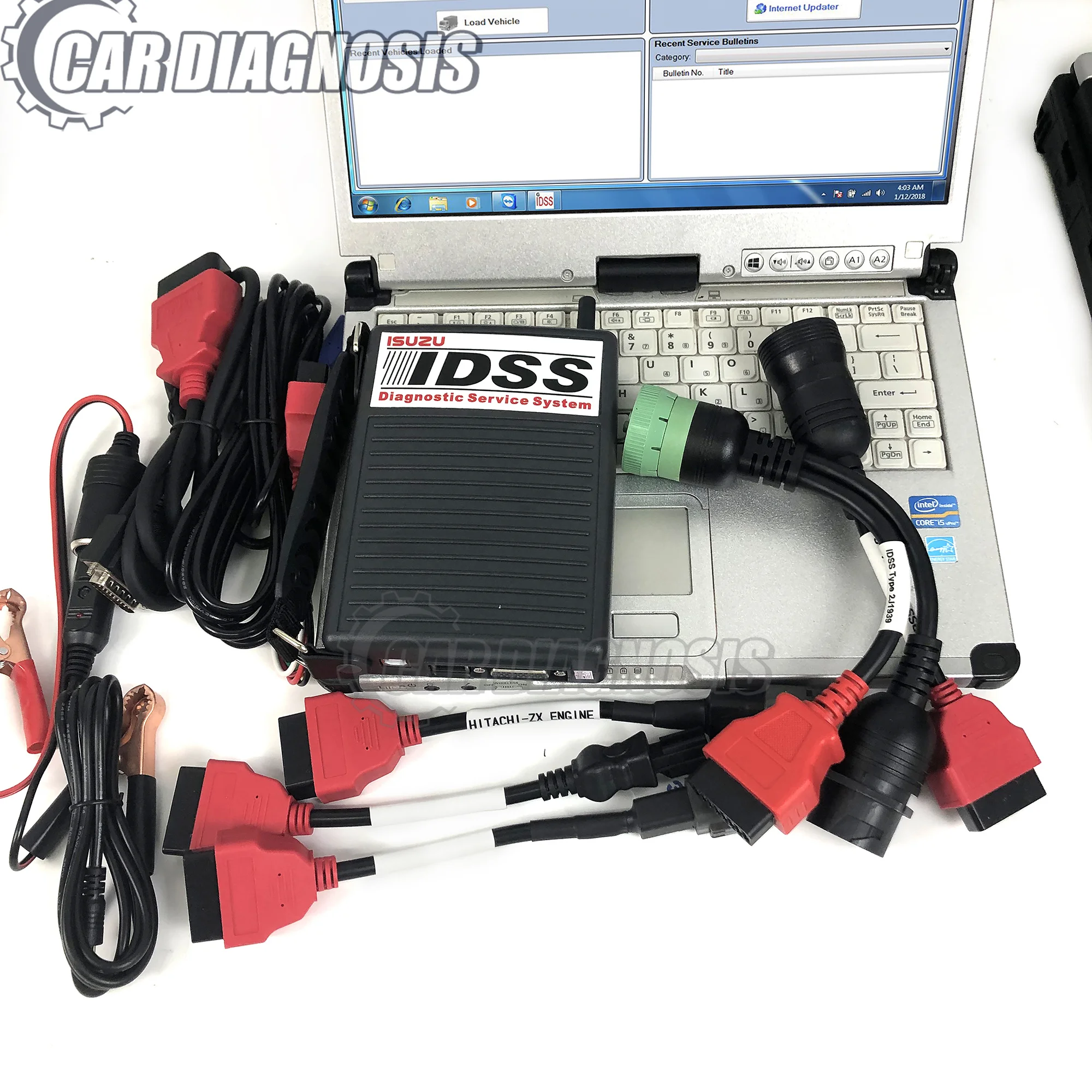 C2 laptop For ISUZU EURO5 EURO6 Diesel Engine Truck Excavator diagnostic tool for ISUZU IDSS III G-idss E-idss Adapter canbus