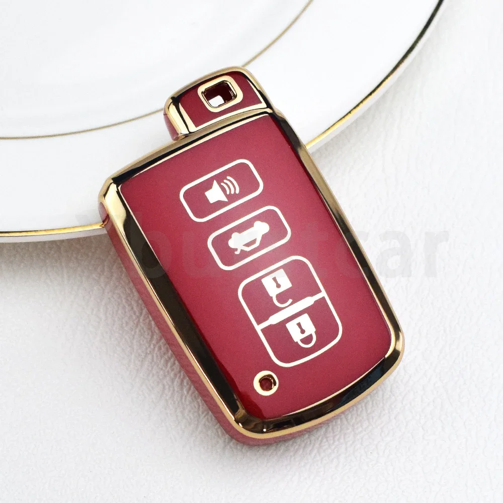 For Toyota Camry Corolla RAV4 Highlander Avalon 2015 - 2017 4Buttons Car Key Case Cover Smart Control Protector Shell Holder