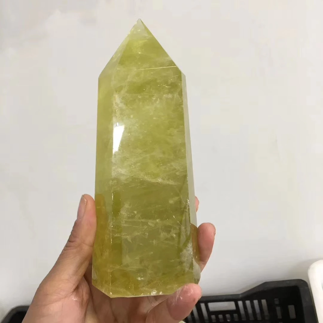 2.6kg Natural Crystal Point Citrine Healing Energy Stone Reiki Obelisk Yellow Quartz Tower Ornament for Home Decor Pyramid Gift