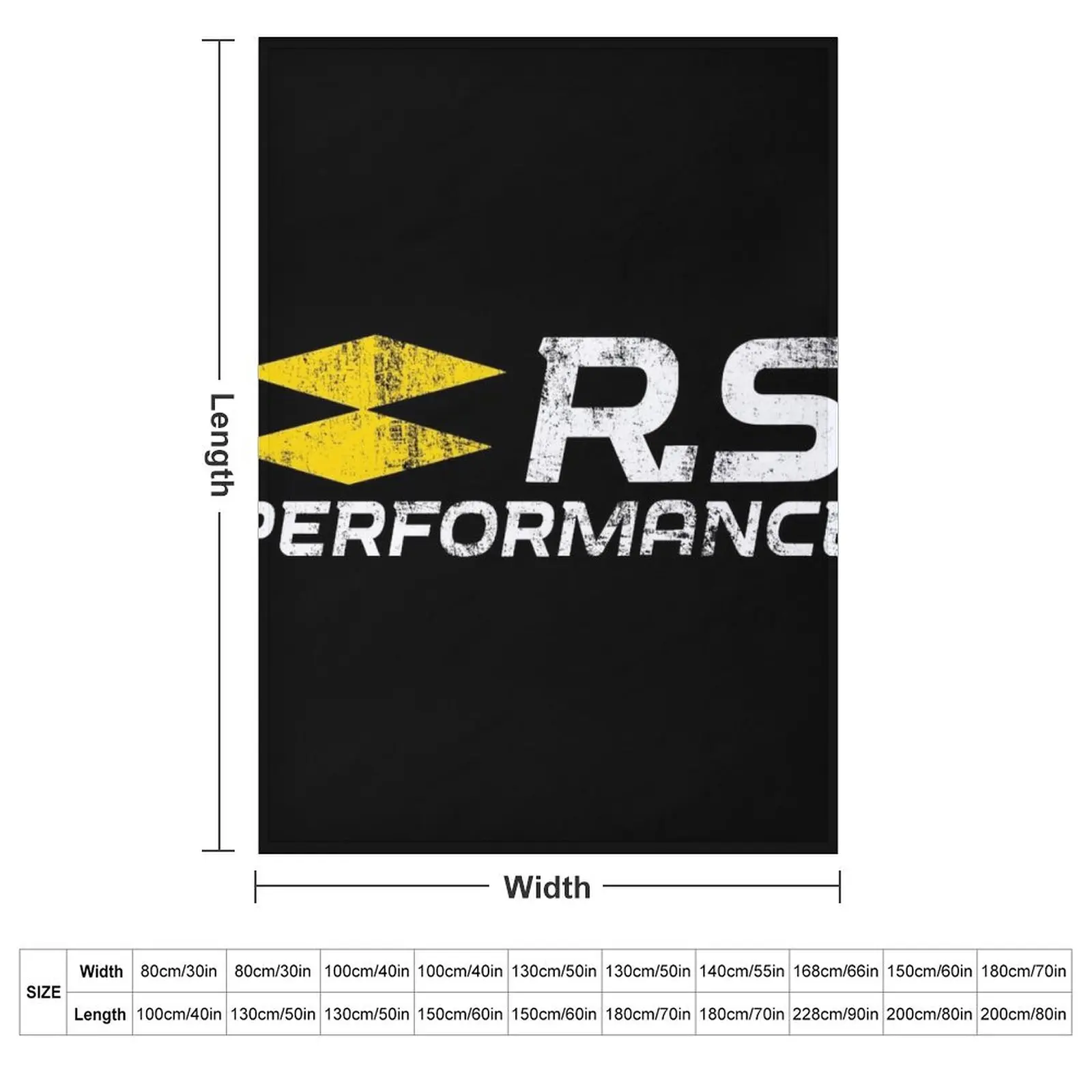 RS PERFORMANCE LOGO (YELLOW-WHITE) Throw Blanket Tourist Blankets For Bed Weighted heavy to sleep Thins Soft Beds Blankets