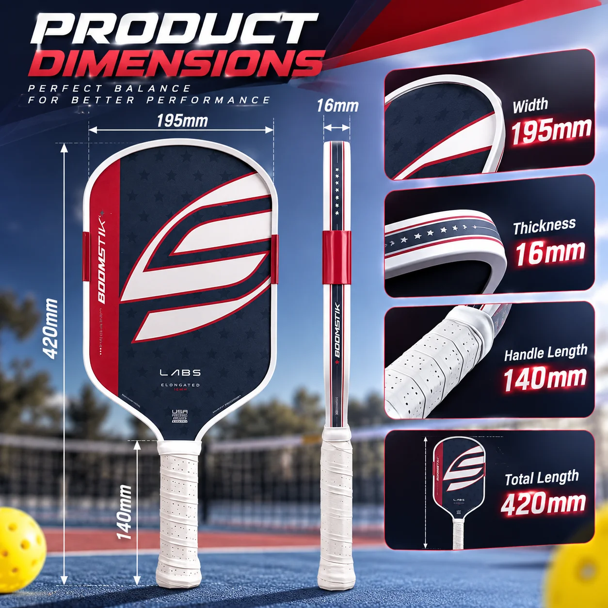 SLK Boom 5th generation pickleball paddle, hot-pressed and molded in one piece