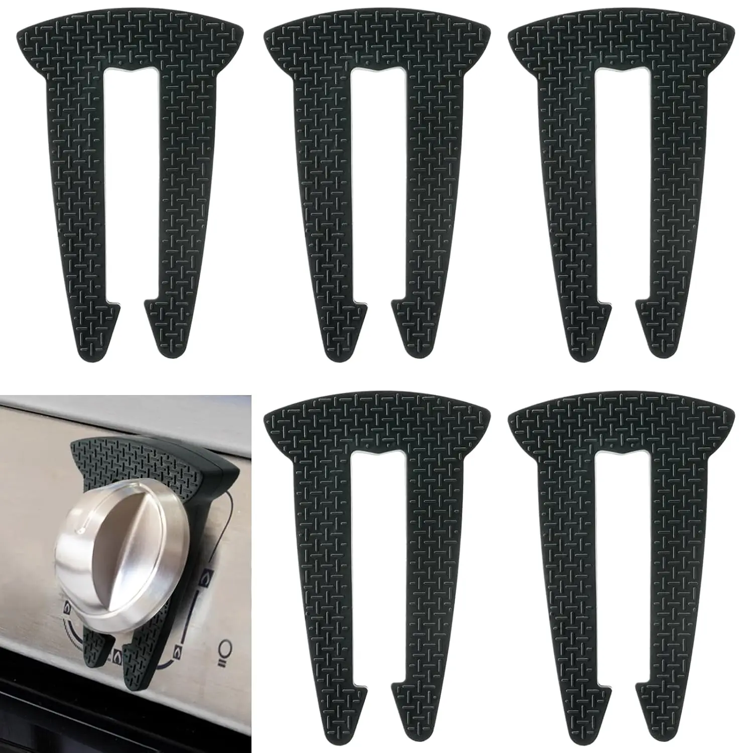 5-Pack Gas Stove Knob Locks for Child Safety, Durable Design Knob Safety Covers, Child Proof Oven Knob Locks, Prevent Accidental