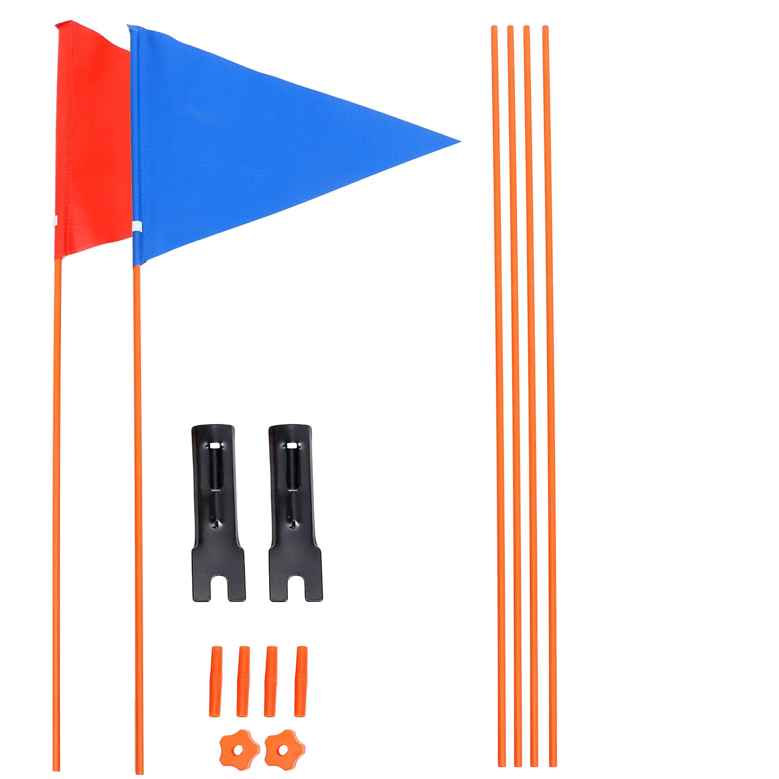 

2Sets Kids Mountain Bike Flags High Strength Safety Warning Flag for Outdoor Riding Compact Easy Install Removable Bike Stem