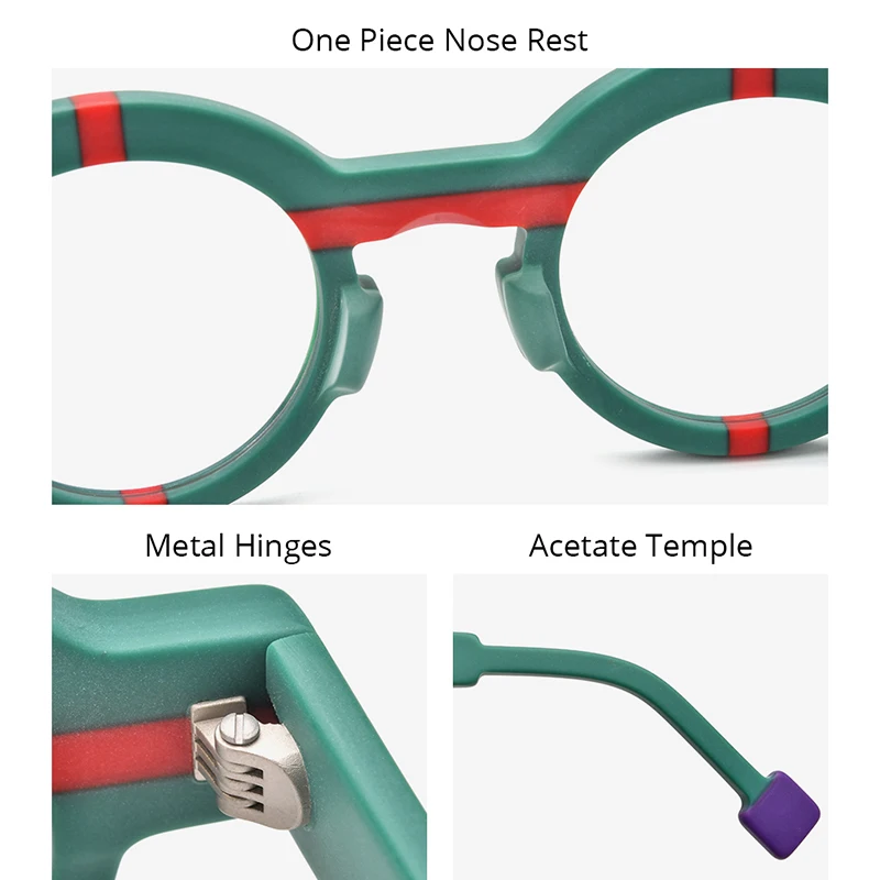 HEPIDEM Acetate Glasses Frame Women Brand Design Oversize Big Size Round Eyeglasses Japan Handmade Spectacles Thick Eyewear 9282