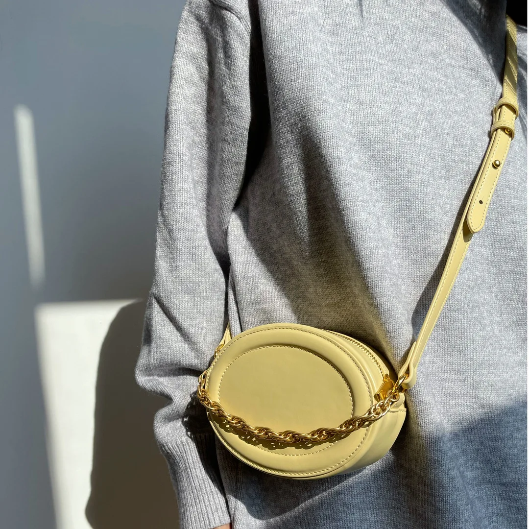 Bolso de hombro con cadena para mujer, bolso de mano de diseñador de lujo, Mini bolso cruzado, monedero elegante informal, lindo y Simple, moda de