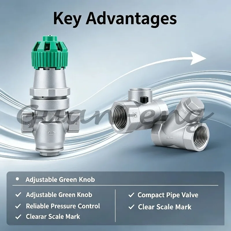 High temperature steam pressure regulating valve Y14H-16P stainless steel bellows pressure reducing valve
