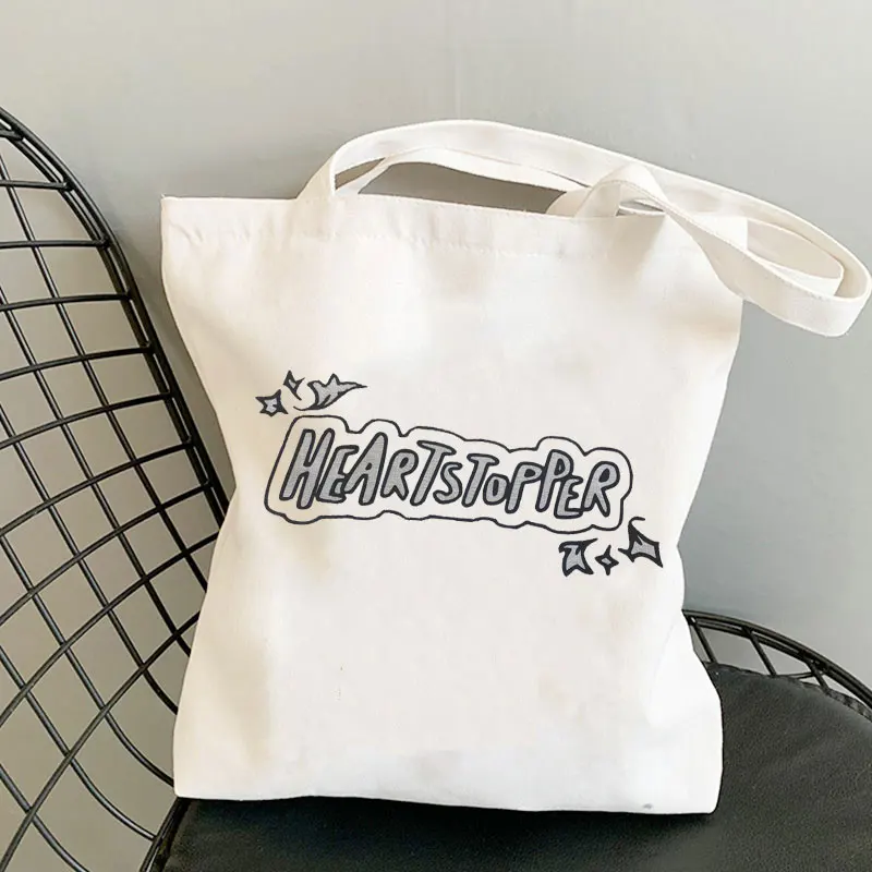 yaoi Heartstopper oi bolsa de praia feminina sacola discurso bolhas citação livro bolsa de ombro bolsa de lona 2022 mulher bolsa de praia shopper grande tote tote saco verão