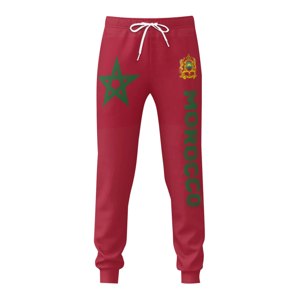 2025 Morocco Flag Mens Sweatpants with Pockets Joggers for Men Sports Casual Sweat Pants With Drawstring