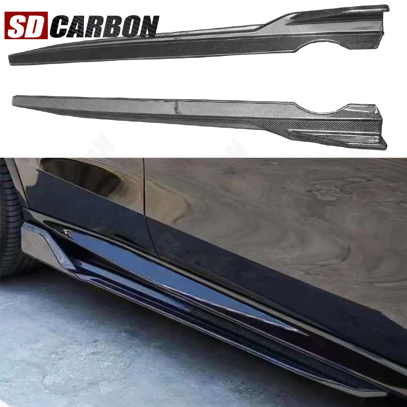 

For BMW X6 G06 X6M F96 2019+ Carbon Fiber Side Skirt Splitters Cupwings Winglets Canards Apron Side Skirts Car Accessories