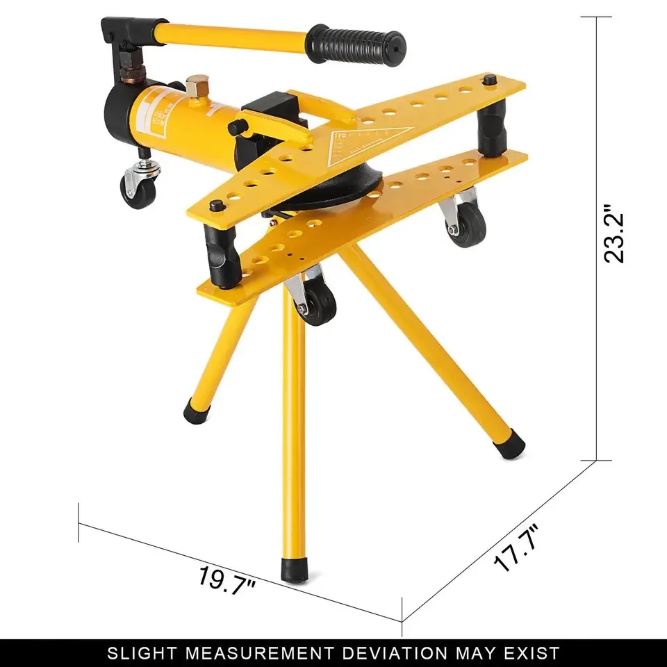 1인치 수동 유압 파이프 벤더 10톤 다기능 6 다이스 13-34mm 스테인리스 스틸 튜브 벤딩 도구 펌프 배기 기계